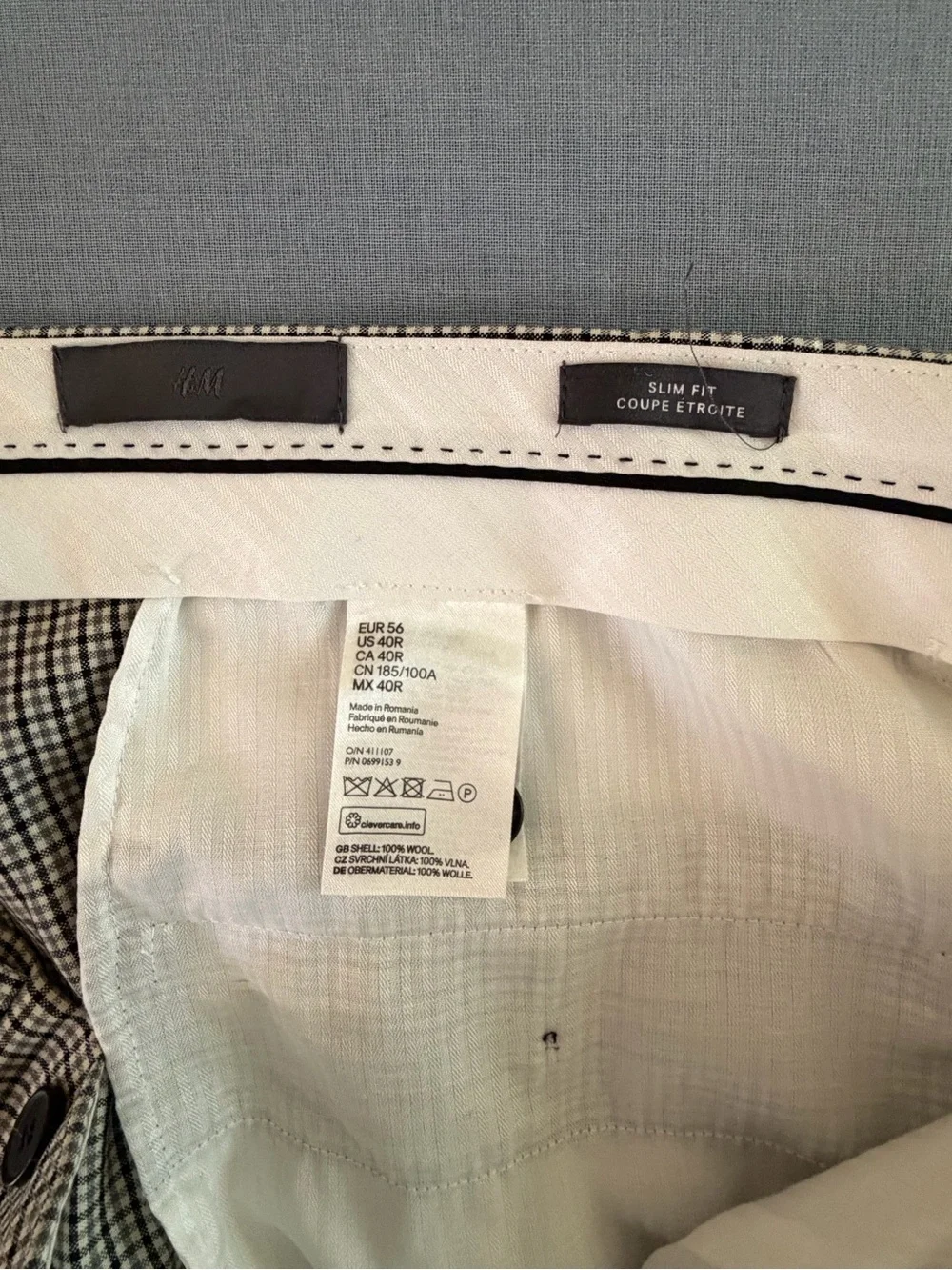H&M men check